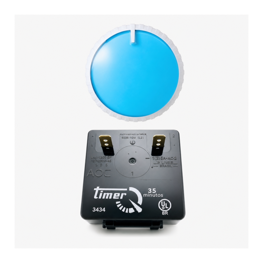 Botão + Timer Tanquinho Latina Safira La555 La551 127/220v – Manutenção de Timers: sinais de desgaste e quando avaliar a troca