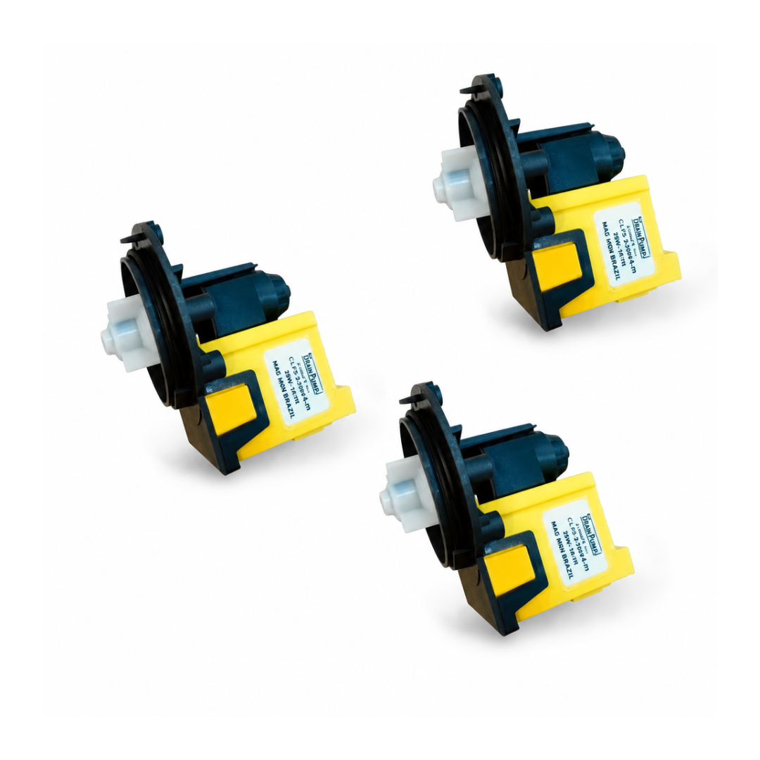 3 Eletrobombas Universal Brastemp / Consul / Electrolux 110v 110 – Como escolher peças de Bombas e conferir a compatibilidade